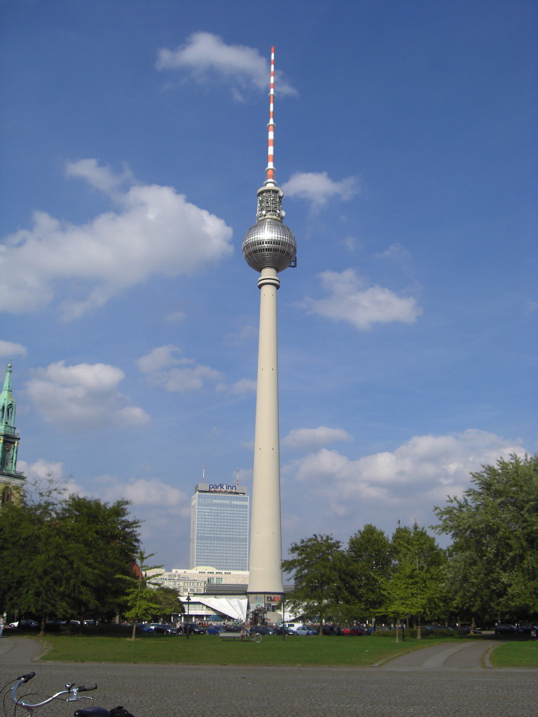 the TV tower in alexanderplatz