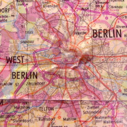 Berlin - from the map in the main meeting room of the former Stasi HQ