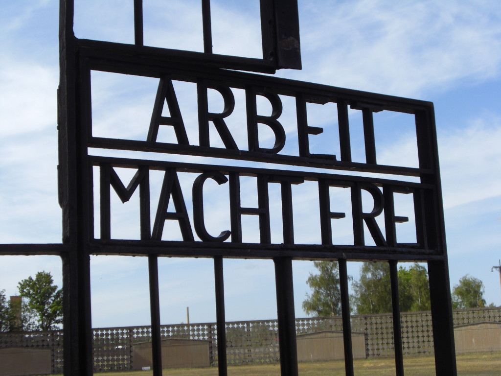 the gates of sachsenhausen concentration camp memorial