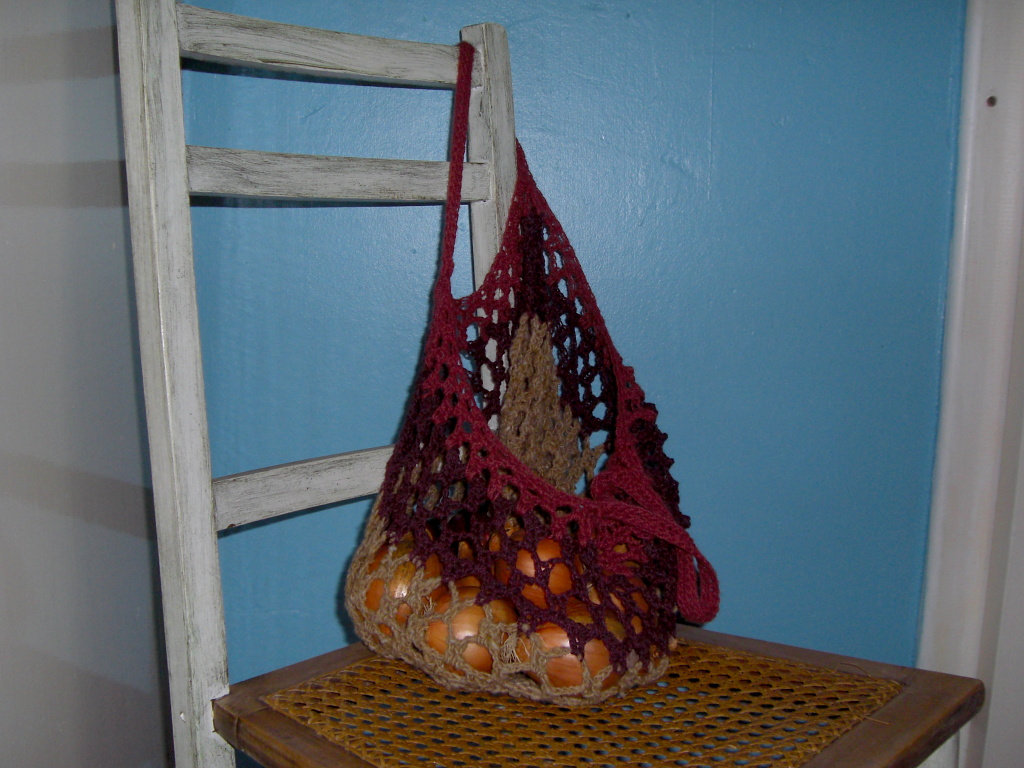 crocheted shopping bag